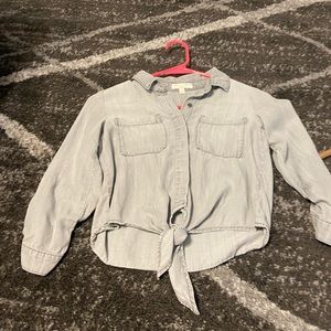 Denim top in girls size 7